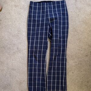a new day Navy Plaid Boot Cut Pants